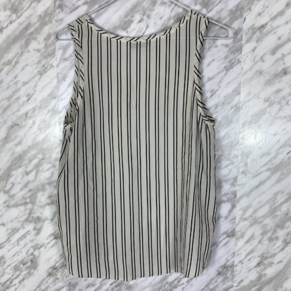 Grana 100% Chinese Silk Striped Tank Top - Size Small - Picture 3 of 7